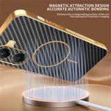 For-Xiaomi-Poco-X7-Pro-5G-/-Redmi-Turbo-4-5G-Phone-Case-Carbon-Fiber-Textured-Electroplated-TPU-Back-Cover-Black