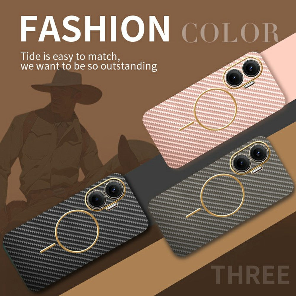 For-Xiaomi-Redmi-Turbo-4-Pro-5G-/-Poco-F7-5G-Phone-Case-Carbon-Fiber-Textured-Electroplated-TPU-Back-Cover-Black