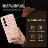For-Xiaomi-Redmi-15-4G-(EU)-(171mm)-Phone-Case-Carbon-Fiber-Textured-Electroplated-TPU-Back-Cover-Pink