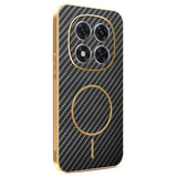 For-Xiaomi-Redmi-Note-14-Pro-5G-/-Poco-X7-5G-Phone-Case-Carbon-Fiber-Textured-Electroplated-TPU-Back-Cover-Black