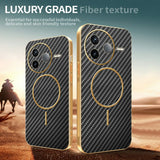For-Xiaomi-Redmi-K80-5G-/-Poco-F7-Pro-5G-Phone-Case-Carbon-Fiber-Textured-Electroplated-TPU-Back-Cover-Black