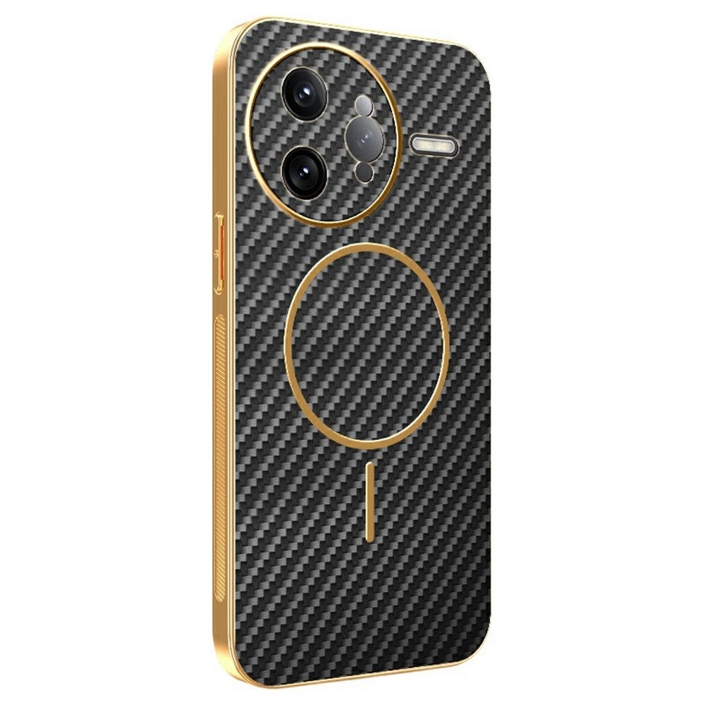 For-Xiaomi-Redmi-K80-Pro-5G-/-Poco-F7-Ultra-5G-Phone-Case-Carbon-Fiber-Textured-Electroplated-TPU-Back-Cover-Black