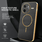 For-Xiaomi-Redmi-K80-Pro-5G-/-Poco-F7-Ultra-5G-Phone-Case-Carbon-Fiber-Textured-Electroplated-TPU-Back-Cover-Black