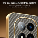 For-Xiaomi-Redmi-Note-14-Pro+-5G-Phone-Case-Carbon-Fiber-Textured-Electroplated-TPU-Back-Cover-Coffee