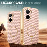 For-Xiaomi-Redmi-A5-NFC-(EU)-(173.45mm)-Phone-Case-Carbon-Fiber-Textured-Electroplated-TPU-Back-Cover-Pink