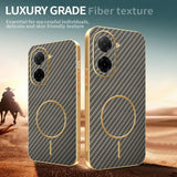 For-Xiaomi-Redmi-A5-NFC-(EU)-(173.45mm)-Phone-Case-Carbon-Fiber-Textured-Electroplated-TPU-Back-Cover-Coffee