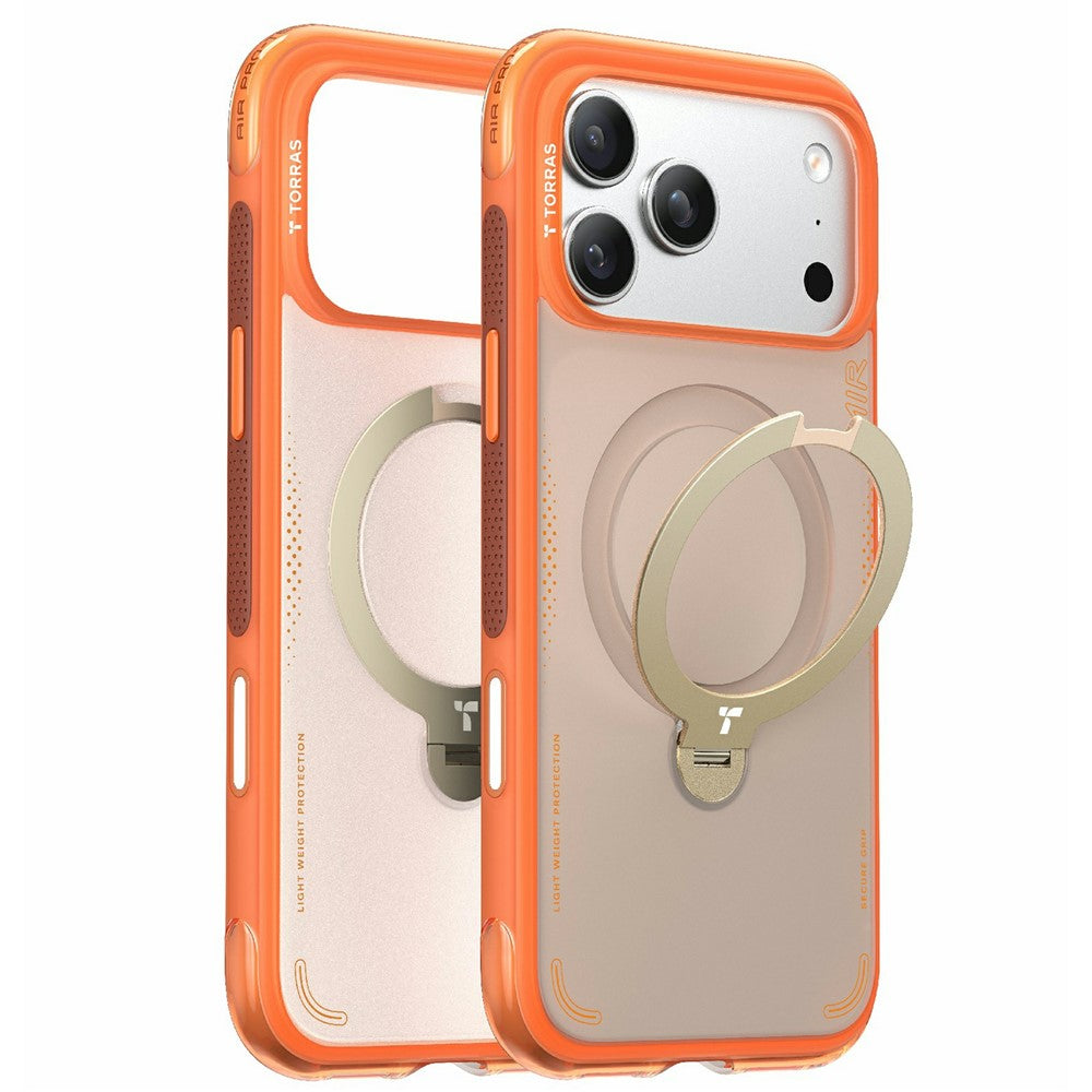TORRAS-Ostand-Q3-Air-Series-For-iPhone-17-Pro-Case-with-Kickstand-Compatible-with-MagSafe-Shockproof-PC-+-TPU-Phone-Cover-Orange