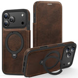 For-iPhone-17-Pro-Max-Case-Compatible-with-MagSafe-RFID-Blocking-Leather-Wallet-Cover-with-Rotating-Ring-Kickstand-Coffee