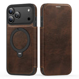 For-iPhone-17-Pro-Max-Case-Compatible-with-MagSafe-RFID-Blocking-Leather-Wallet-Cover-with-Rotating-Ring-Kickstand-Coffee