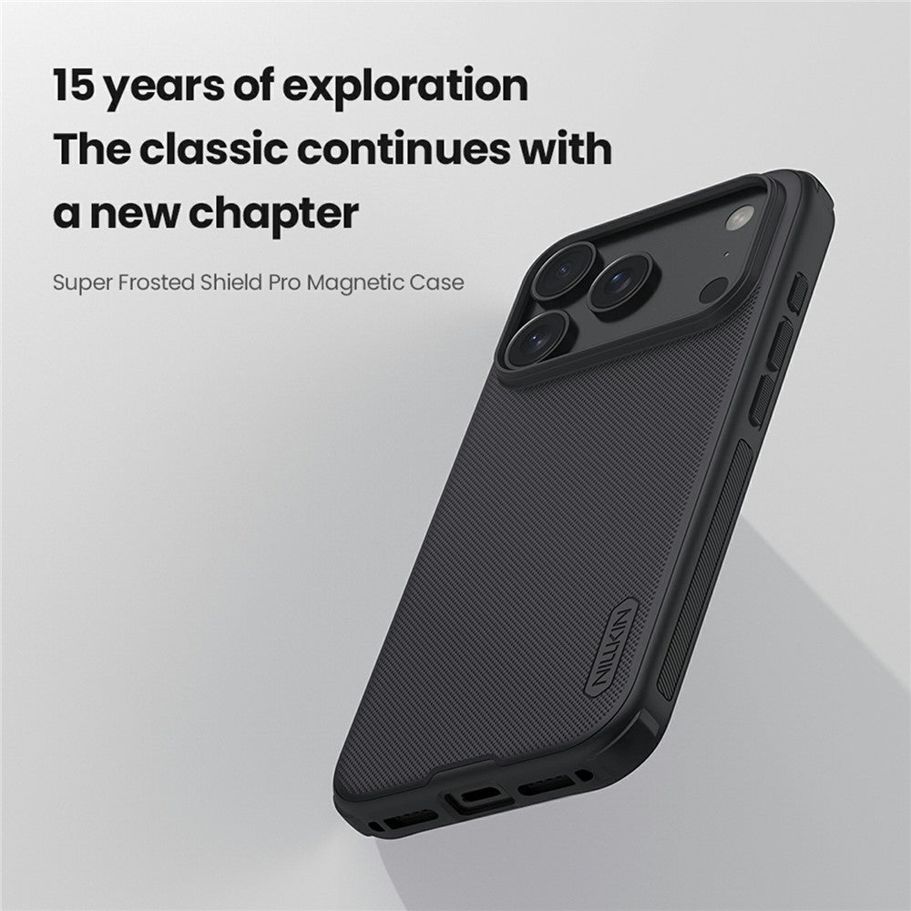 NILLKIN-Frosted-Shield-Pro-for-iPhone-17-Pro-Max-Case-Compatible-with-MagSafe-PC-+-TPU-Phone-Cover