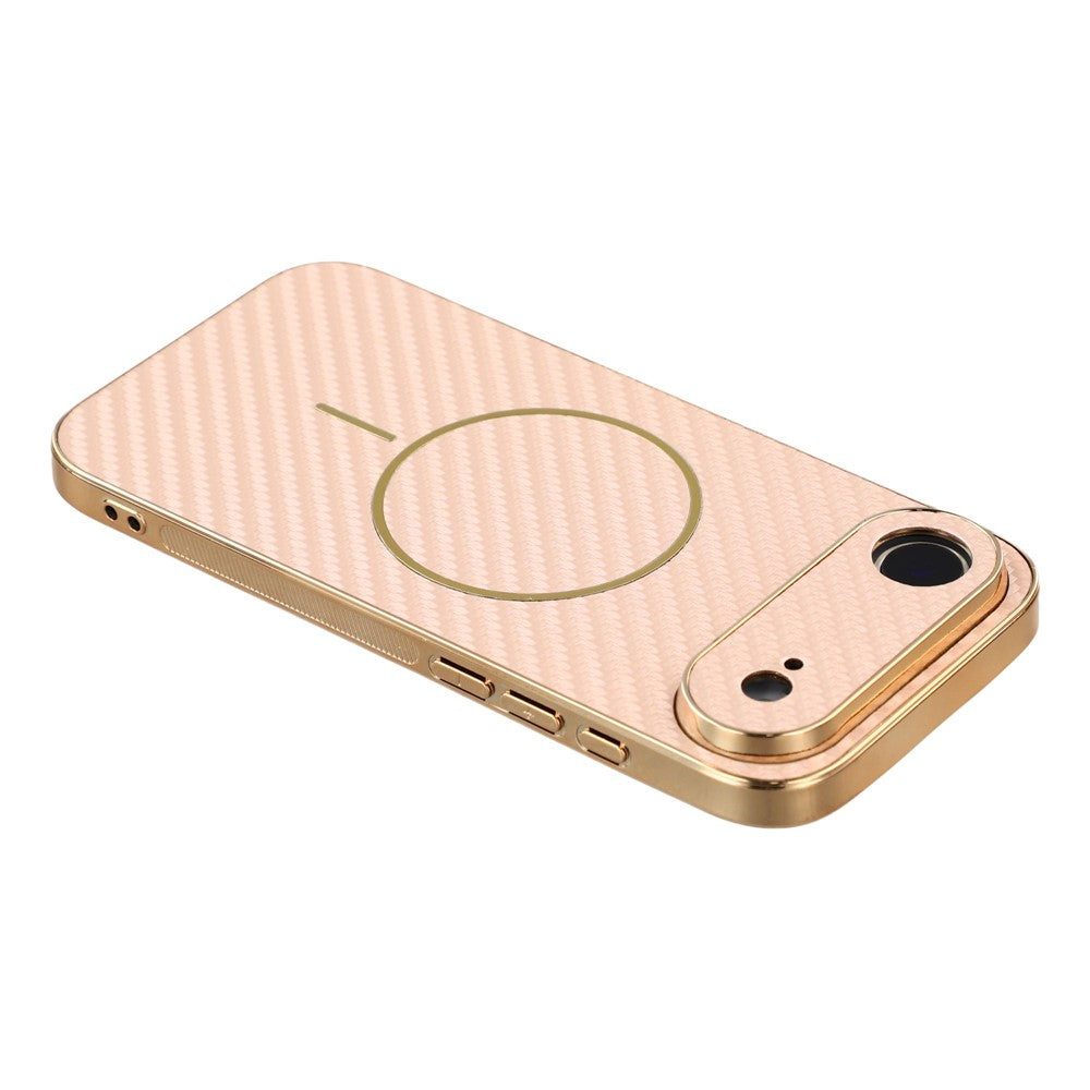 For-iPhone-Air-Phone-Case-Carbon-Fiber-Textured-Electroplated-TPU-Back-Cover-Pink