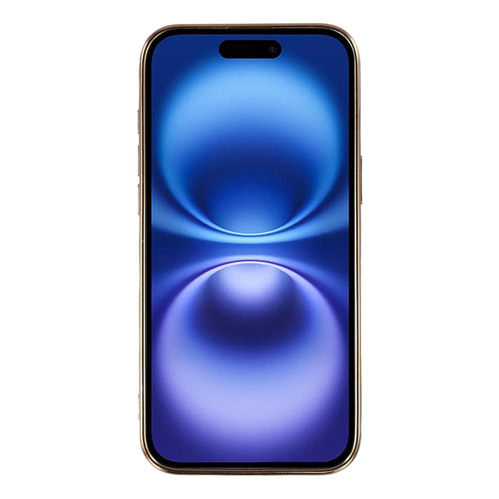 For-iPhone-16-Phone-Case-Carbon-Fiber-Textured-Electroplated-TPU-Back-Cover-Black