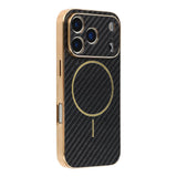 For-iPhone-17-Pro-Max-Phone-Case-Carbon-Fiber-Textured-Electroplated-TPU-Back-Cover-Black
