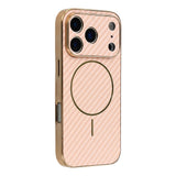 For-iPhone-17-Pro-Max-Phone-Case-Carbon-Fiber-Textured-Electroplated-TPU-Back-Cover-Pink