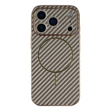 For-iPhone-17-Pro-Max-Phone-Case-Carbon-Fiber-Textured-Electroplated-TPU-Back-Cover-Coffee