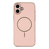 For-iPhone-17-Phone-Case-Carbon-Fiber-Textured-Electroplated-TPU-Back-Cover-Pink