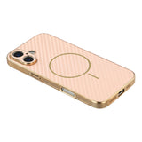 For-iPhone-17-Phone-Case-Carbon-Fiber-Textured-Electroplated-TPU-Back-Cover-Pink