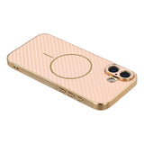 For-iPhone-17-Phone-Case-Carbon-Fiber-Textured-Electroplated-TPU-Back-Cover-Pink