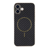 For-iPhone-17-Phone-Case-Carbon-Fiber-Textured-Electroplated-TPU-Back-Cover-Black