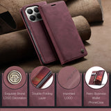 For-Xiaomi-15T-Pro-Wallet-Case-CASEME-013-Series-PU-Leather-Phone-Cover-Stand-Red