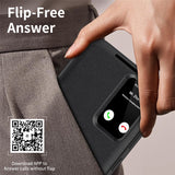 For-Samsung-Galaxy-S25-FE-Case-with-Card-Holder-Smart-View-Window-Leather-Phone-Cover-Black