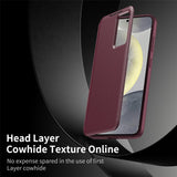 For-Samsung-Galaxy-S25-FE-Case-with-Card-Holder-Smart-View-Window-Leather-Phone-Cover-Wine-Red