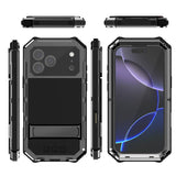 R-JUST-For-iPhone-17-Pro-Max-Case-PC-+-Silicone-+-Metal-Kickstand-Phone-Cover-with-Tempered-Glass-Film-Black