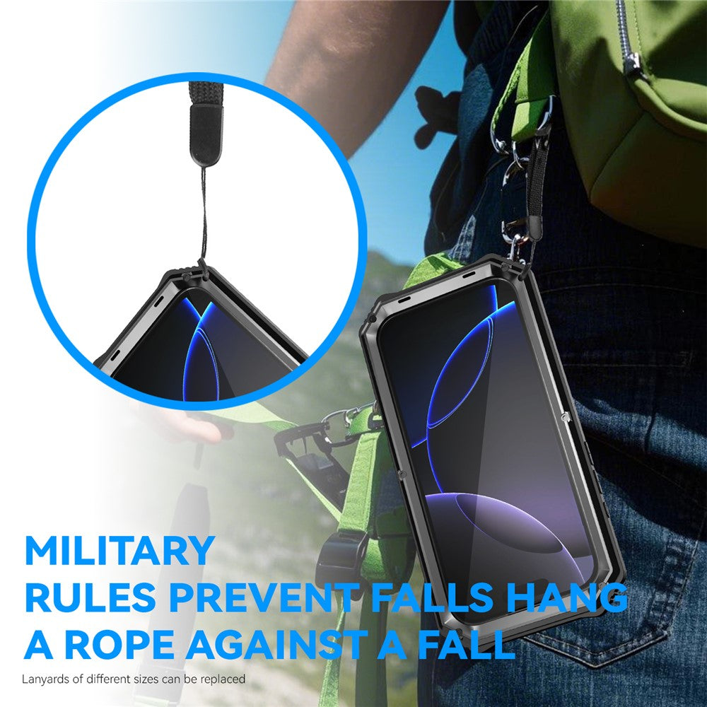 R-JUST-For-iPhone-17-Pro-Max-Case-PC-+-Silicone-+-Metal-Kickstand-Phone-Cover-with-Tempered-Glass-Film-Black