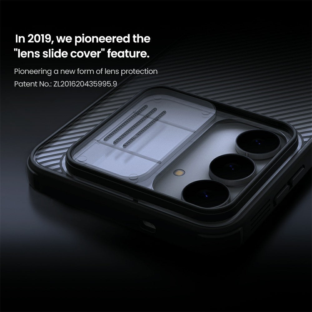 NILLKIN-Camshield-Pro-Series-For-Samsung-Galaxy-S25-FE-Case-TPU-+-PC-Clear-Black-Phone-Cover-with-Camera-Slider