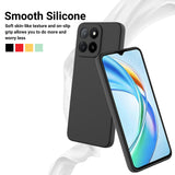 For-Honor-400-Smart-5G-/-Honor-X7d-4G-/-Honor-X7d-5G-/-Honor-400-Smart-4G-Liquid-Silicone-Case-Phone-Back-Cover-with-Hand-Strap-Black