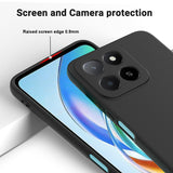 For-Honor-400-Smart-5G-/-Honor-X7d-4G-/-Honor-X7d-5G-/-Honor-400-Smart-4G-Liquid-Silicone-Case-Phone-Back-Cover-with-Hand-Strap-Black
