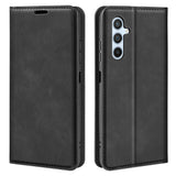 Anti-drop-Phone-Case-For-Samsung-Galaxy-A54-5G-Magnetic-Auto-absorbed-Skin-touch-Feeling-PU-Leather-Flip-Cover-Stand-Wallet-Black