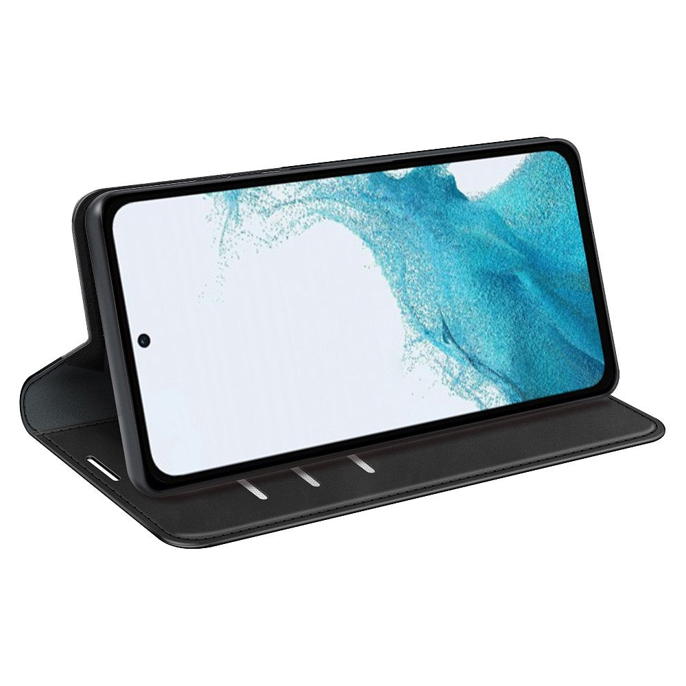 Anti-drop-Phone-Case-For-Samsung-Galaxy-A54-5G-Magnetic-Auto-absorbed-Skin-touch-Feeling-PU-Leather-Flip-Cover-Stand-Wallet-Black