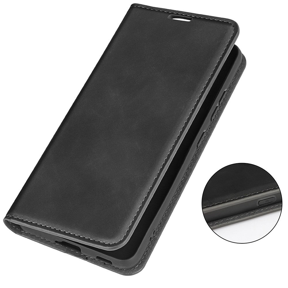 Anti-drop-Phone-Case-For-Samsung-Galaxy-A54-5G-Magnetic-Auto-absorbed-Skin-touch-Feeling-PU-Leather-Flip-Cover-Stand-Wallet-Black