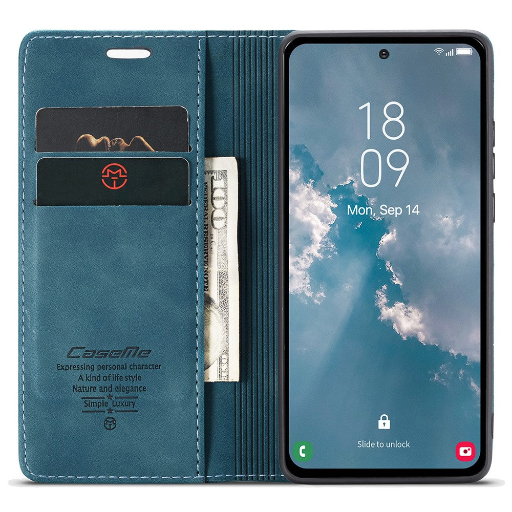 CASEME-013-Series-Phone-Case-for-Samsung-Galaxy-A54-5G-PU-Leather-Case-Wallet-Stand-Shockproof-Cover-Blue