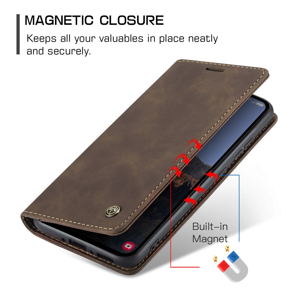 CASEME-013-Series-Phone-Case-for-Samsung-Galaxy-A54-5G-PU-Leather-Case-Wallet-Stand-Shockproof-Cover-Coffee