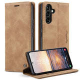 CASEME-013-Series-Phone-Case-for-Samsung-Galaxy-A54-5G-PU-Leather-Case-Wallet-Stand-Shockproof-Cover-Brown