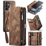 CASEME-008-Series-for-Samsung-Galaxy-A54-5G-PU-Leather-Zipper-Pocket-Case-Detachable-Phone-Stand-Wallet-Cover-Brown