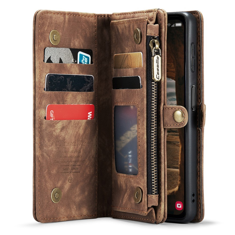CASEME-008-Series-for-Samsung-Galaxy-A54-5G-PU-Leather-Zipper-Pocket-Case-Detachable-Phone-Stand-Wallet-Cover-Brown