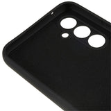 For-Samsung-Galaxy-A54-5G-Phone-TPU-Case-Fiber-Lining-Rubberized-Cell-Phone-Cover-Black