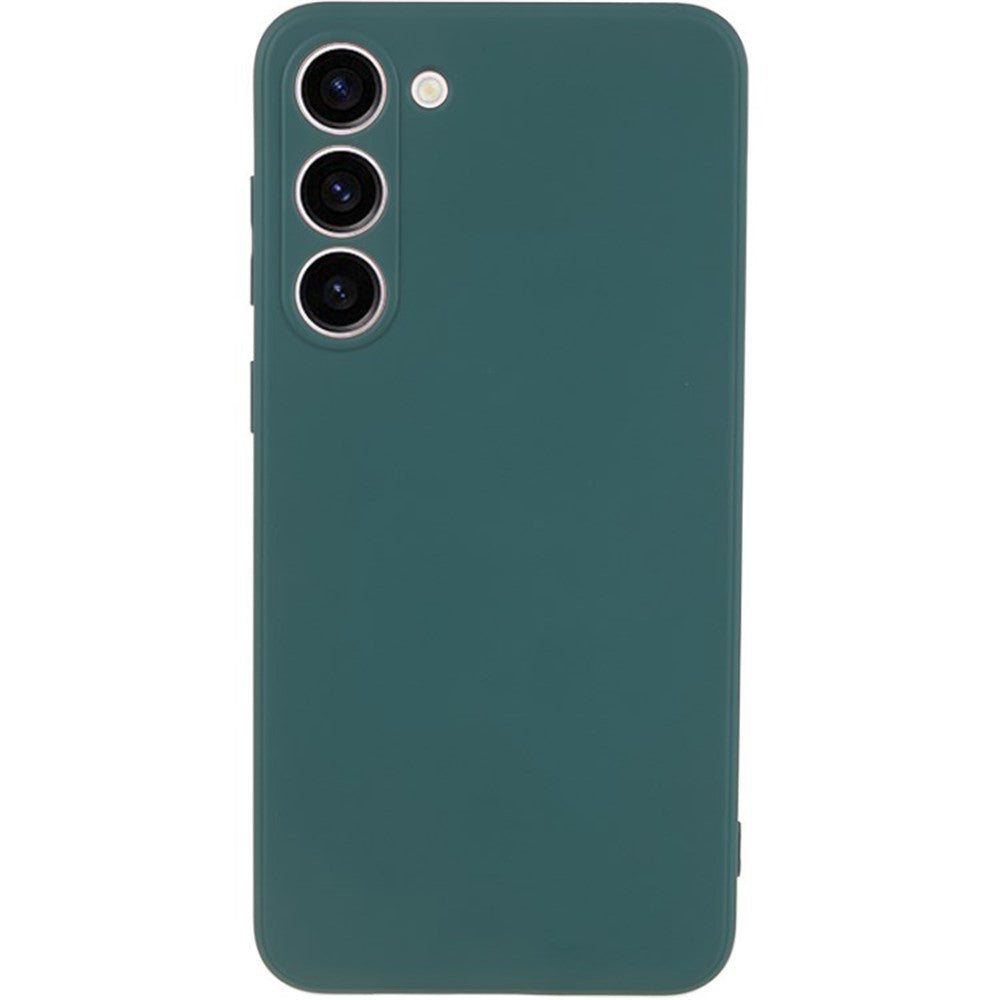 For-Samsung-Galaxy-S23-TPU-Camera-Protection-Phone-Case-Soft-Fiber-Lining-Rubberized-Back-Cover-Army-Green