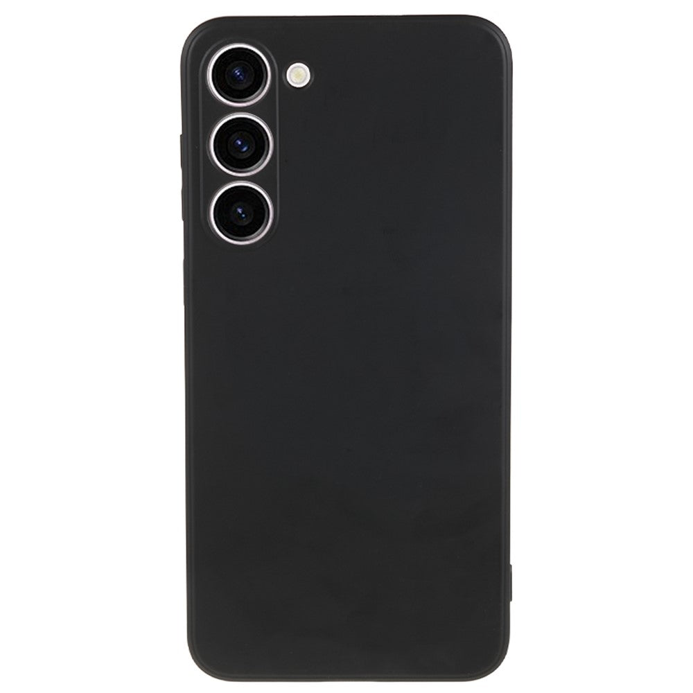 For-Samsung-Galaxy-S23-TPU-Camera-Protection-Phone-Case-Soft-Fiber-Lining-Rubberized-Back-Cover-Black