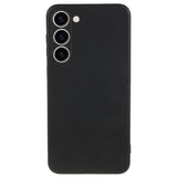 For-Samsung-Galaxy-S23-TPU-Camera-Protection-Phone-Case-Soft-Fiber-Lining-Rubberized-Back-Cover-Black