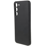 For-Samsung-Galaxy-S23-TPU-Camera-Protection-Phone-Case-Soft-Fiber-Lining-Rubberized-Back-Cover-Black