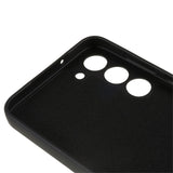 For-Samsung-Galaxy-S23-TPU-Camera-Protection-Phone-Case-Soft-Fiber-Lining-Rubberized-Back-Cover-Black