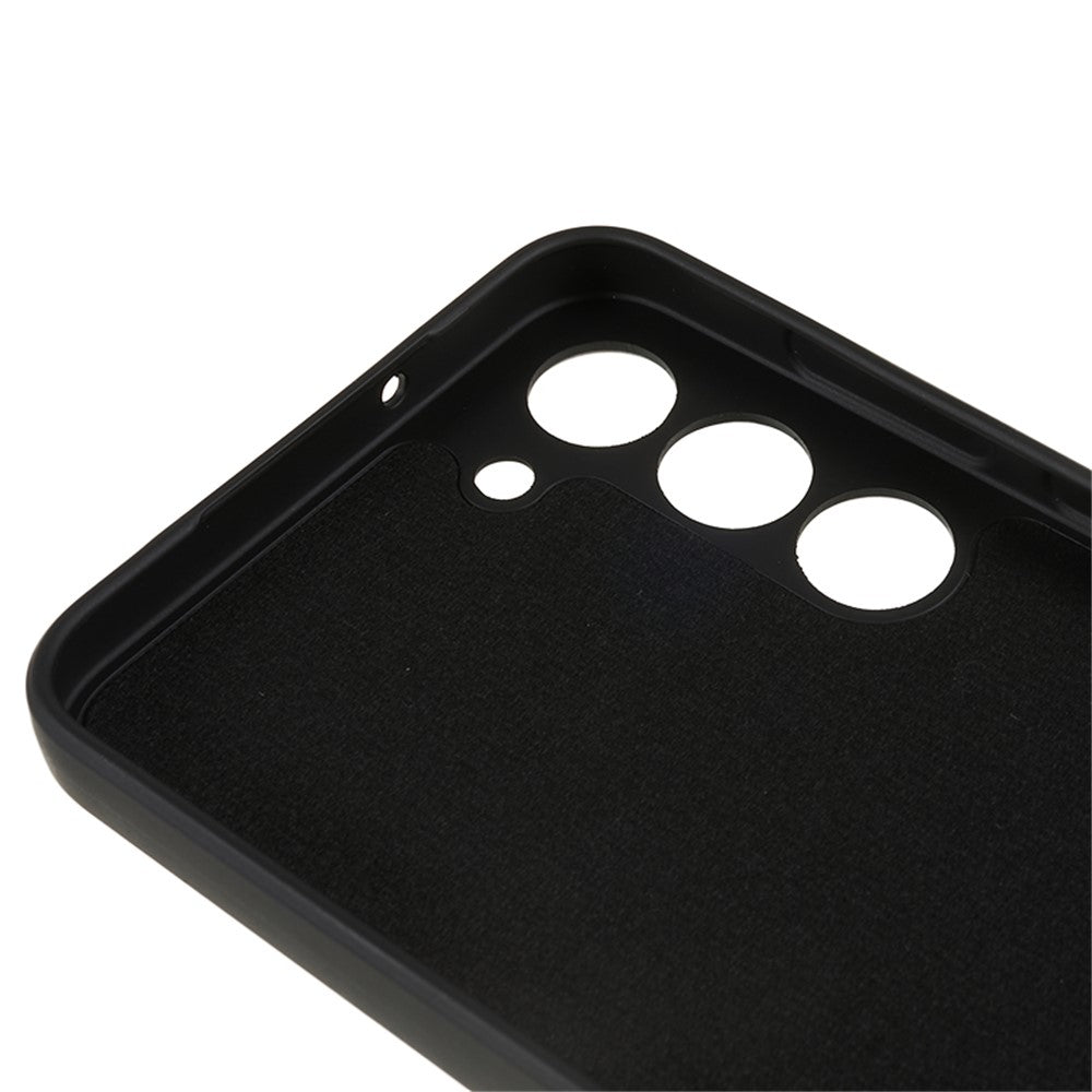 For-Samsung-Galaxy-S23-TPU-Camera-Protection-Phone-Case-Soft-Fiber-Lining-Rubberized-Back-Cover-Black
