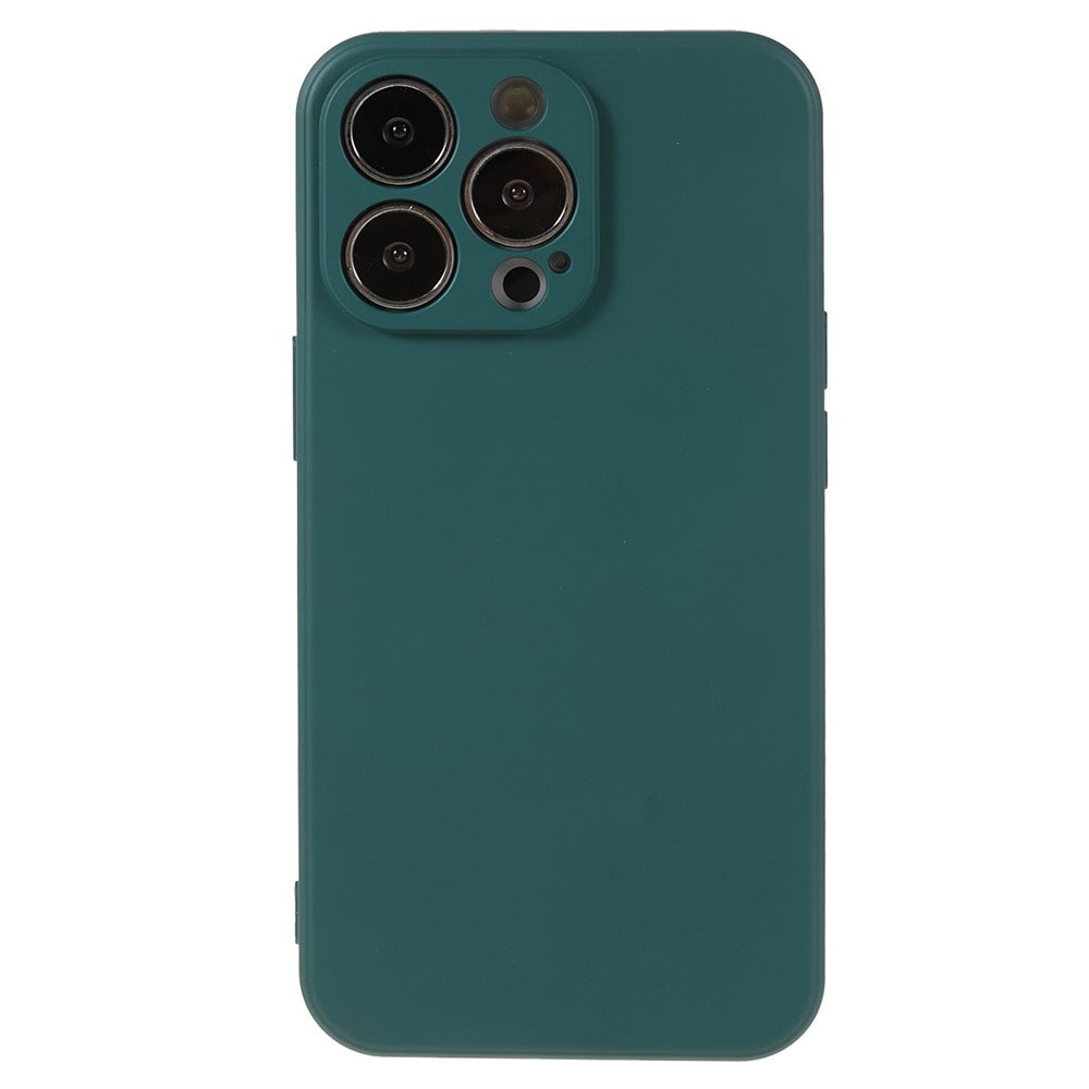 For-iPhone-13-Pro-6.1-inch-Rubberized-TPU-Phone-Case-Soft-Fiber-Lining-Shockproof-Cover-Army-Green
