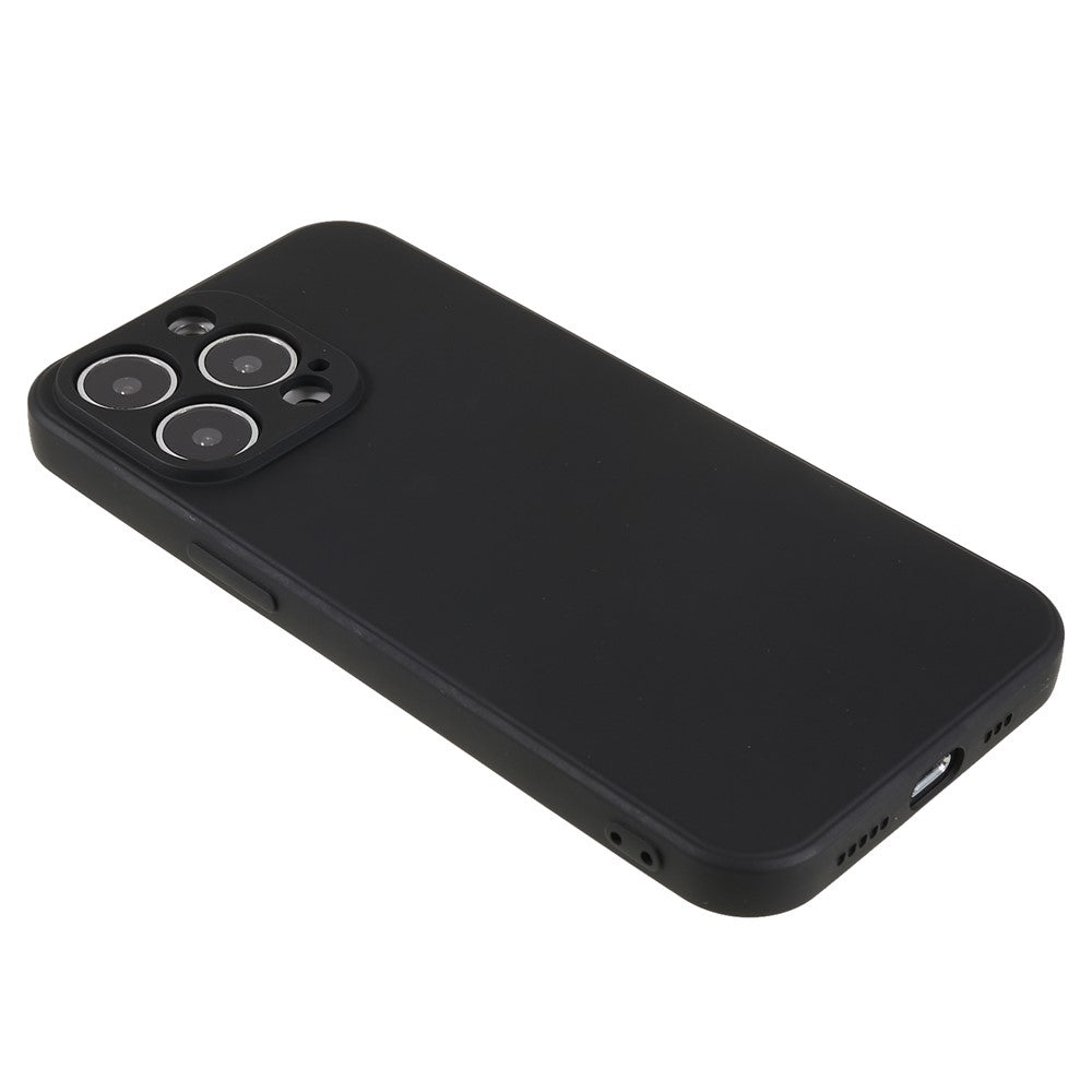 For-iPhone-13-Pro-Max-6.7-inch-Rubberized-TPU-Phone-Case-Camera-Protection-Cover-Soft-Fiber-Lining-Inside-Black