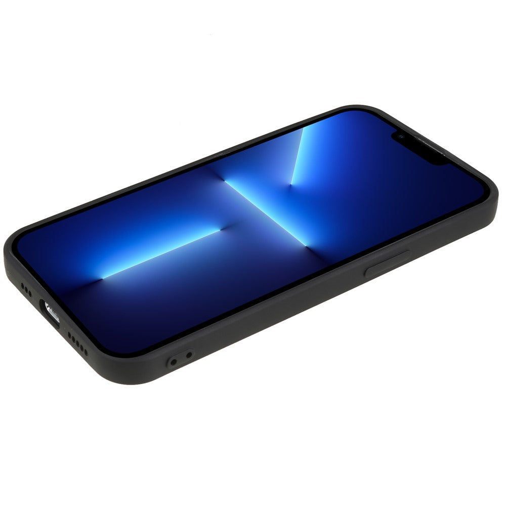 For-iPhone-13-Pro-Max-6.7-inch-Rubberized-TPU-Phone-Case-Camera-Protection-Cover-Soft-Fiber-Lining-Inside-Black