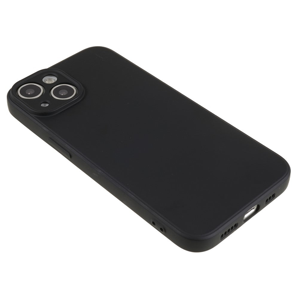 For-iPhone-13-mini-Rubberized-TPU-Case-Fiber-Lining-Scratch-Resistant-Phone-Cover-Black